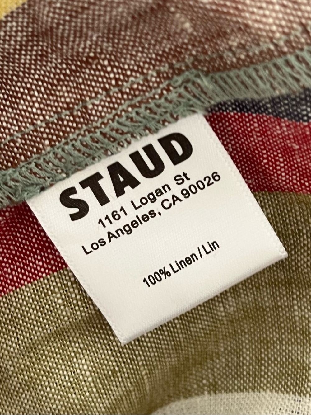 Staud Laura Rainbow Stripe Linen Dress NWT XS - Picture 6 of 8